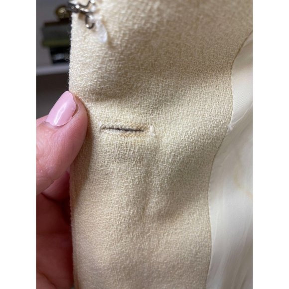 Vintage Cream Detail Button Princess Coat - Picture 16 of 16